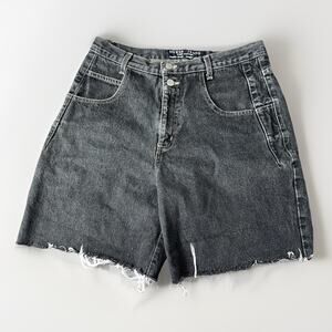 Guess Mens Distressed Size 32? Denim Shorts Frayed Hem Ripped Black Jeans